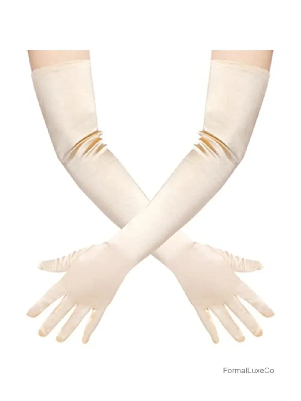 Long Opera Satin Gloves Women 1920s Costume Elbow Length 21 inch